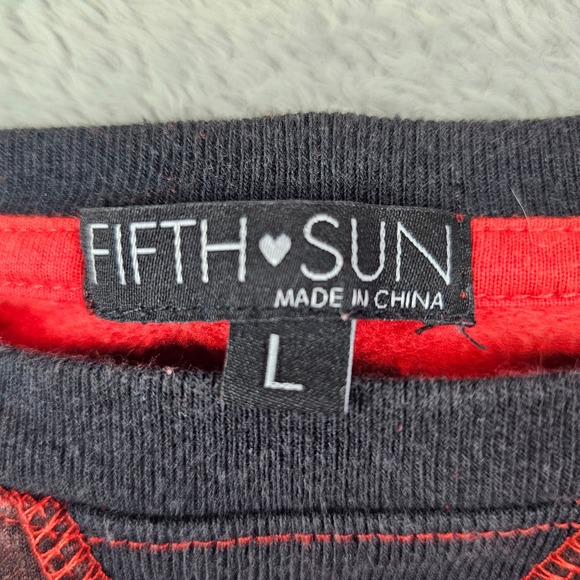 Fifth Sun Women's Cropped Buffalo Plaid‎ MERRY Sweatshirt Holiday Women's Large - Picture 7 of 9